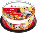 1x25 AgfaPhoto CD-R 80 / 700MB 52x Speed Cakebox