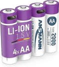 1x4 Ansmann Lithium Akku Mignon AA 1800mAh + Ladekabel 1312-0036