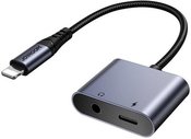 Joyroom 2-in-1 Audio adapter SY-L01 Lightning to 3.5mm + Lightning (black)