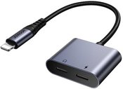 2-in-1 Audio adapter Joyroom SY-L02 Lightning to Double Lightning (black)