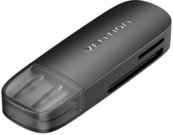 Vention CLEB0 2-in-1 USB 2.0 A (SD+TF) Memory Card Reader (black)