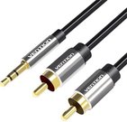 Vention 2xRCA cable (Cinch) jack to 3.5mm BCFBD 0.5m (black)