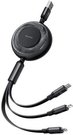 3-in-1 USB-C to USB-C / Lightning / Micro USB cable, Mcdodo CA-3730, 1.2m (black)