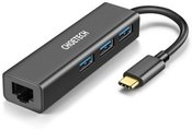 Adapteris CHOETECH USB Type-C - 1x RJ-45, 3x USB Type-A