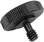 Caruba adapter screw 1/4"M 1/4"F with metal grip black