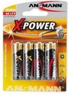 1x4 Ansmann Alkaline Mignon AA LR 6 X-Power
