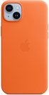 Apple 14 Plus Leather Case with MagSafe Orange