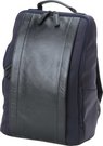 Artisan & Artist I RR4-06C I Leather Panel Backpack, Navy