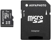 AgfaPhoto Mobile High Speed 64GB MicroSDXC Class 10 + Adapter