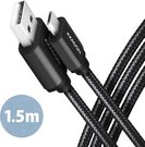 AXAGON Data and charging cable, 1.5 m | BUMM-AM15AB | USB Type A to USB Type Micro