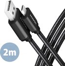 AXAGON Data and charging cable, 2 m | BUMM-AM20AB | USB Type A to USB Type Micro