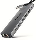 AXAGON HMC-7HX2 USB hub 7in1 5Gbps 2xHDMI GLAN USB-C