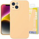 Baseus Liquid Silica Gel Case pro iPhone 14 Plus (sunglow)+ tvrzené sklo + čisticí sada