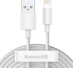 Baseus Simple Wisdom Data Cable Kit USB to Lightning 2.4A (2PCS/Set）1.5m White