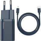 Baseus Super Si Quick Charger 1C 20W with USB-C cable for Lightning 1m (blue)