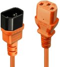 CABLE POWER IEC EXTENSION 0.5M/ORANGE 30473 LINDY