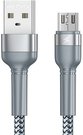 Cable USB Micro Remax Jany Alloy, 1m, 2.4A (silver)