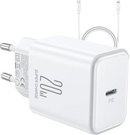 Charger Joyroom JR-TCF06 Flash PD, 20W + Cable 1m (White)