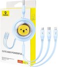 Charging Cable 3w1 Baseus USB to USB-C, USB-M, Lightning 3,5A, 1,1m (blue)