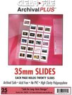 Clearfile PP slide film sleeves 35mm, fits 20 slide film, (25 sheets) CF25B