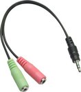 DATAVIDEO CB-17 3,5 MM JACK TO HEADPHONE/MIC ADAPTER