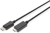 Digitus Adapter Cable Displayport 1.2 with interlock 4K 60Hz UHD Typ DP/HDMI A M/M black 2 m
