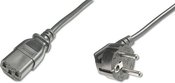 Digitus Power Cord, Schuko (CEE 7/7) 90&oslash; angled - C13 M/F, H05VV-F3G 0.75qmm 1.8 m, Black
