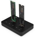 SSD Dual Bays Docking Station M.2 NVME+SATA, USB-A, USB-C C