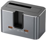 Dual Bay Docking Station, M.2 SATA/ NVME, 2.5"/3.5" SSD/HDD, 2x USB-A, USB-C