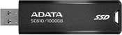 External SSD|ADATA|SC610|1TB|USB 3.2|Write speed 500 MBytes/sec|Read speed 550 MBytes/sec|SC610-1000G-CBK/RD