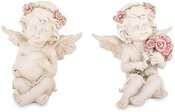 Figūrėlė Angelas su rožėmis 2 mix 12,5x11x8 cm 175592