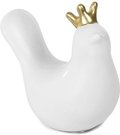 Figūrėlė Paukštelis su karūna keramikinis baltos spalvos 15,5x16 cm 31824