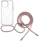 Fixed | MagPure Neck | Back Cover with Lanyard | Apple | iPhone 16 Plus | TPU | Clear, Pink