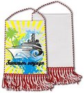 Pennant rectangular with red fringe for sublimation|814603