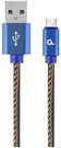 Gembird Cable USB 2.0 Type C premium jeans 1 m