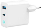 Gembird GaN USB-A USB-C Charger LED 65W PD QC3.0 white