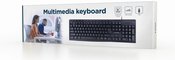 Gembird Multimedia Keyboard KB-UM-107  Wired, US, Black