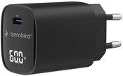 Gembird TA-UC-1C-PD60LCD-01-BK 60W USB Type-C fast charger, LCD, black | Gembird