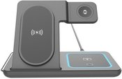 Gembird TA-WPC31S-01-BK 3-in-1 foldable wireless charger stand, 15 W, Samsung watch, black | Gembird