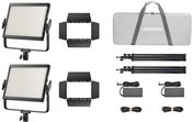 Godox LP400Bi K2 Black Litemons Bi color LED Light Panel 2 light kit