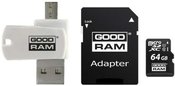 GOODRAM microSDHC card 64GB CL10 + adapter + card reader