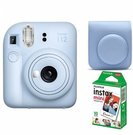 Instant camera instax mini 12 PASTEL BLUE + instax mini glossy (10pcs) + original case