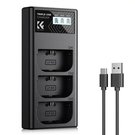 K&F Concept Canon LP-E6NH 3-pack Camera Charger with LCD Display/With Micro USB and Type-C cable