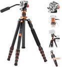 K&F Concept K&F Carbon Fiber Lightweight Camera Tripod with Hydraulic Video Tripod Head O255C4+FH-03