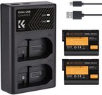 K&F Concept K&F EN-EL15 2000mAh Digital Camera Dual Battery with Dual Channel Charger, for Nikon Camera Charger