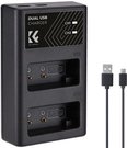 K&F Concept K&F LP-E17 Digital Camera Dual Channel Charger with type c Charging Cable