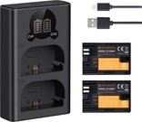 K&F Concept K&F LPE6NH 2250mAh Digital Camera Dual Battery with Dual Channel Charger, for Canon Camera Charger