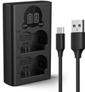 K&F Concept K&F NP-W235 Dual Charger Camera LED, Micro USB and Type-C charging
