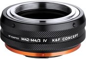 K&F Concept KF,M10126,HIGH PRECISION LENS ADAPTER,Anti reflection，M42-M4/3 IV PRO
