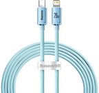 Kabel USB-C do iP Baseus Crystal Shine, 20W, 2m (niebieski)